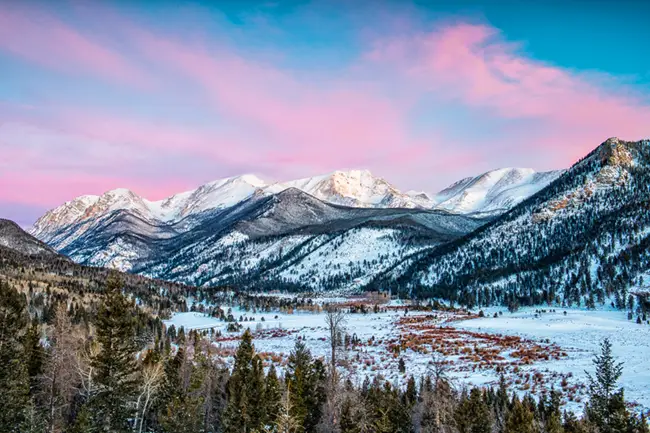 Horseshoe Park Overlook of the Mummy Range in Rocky Mountain National Park